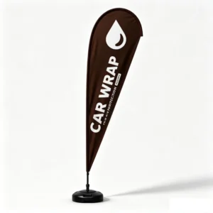 Custom Print Wind Banner with Fiberglass Flagpole, Heat Transfer Printed