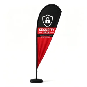 Custom Print Wind Banner with Fiberglass Flagpole, Heat Transfer Printed
