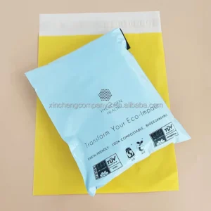 Custom Printed 100% Biodegradable Compost Moisture-Proof Transparent PLA PBAT Cornstarch Bags for Clothing EXW