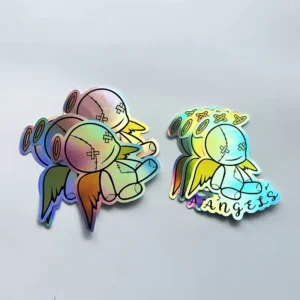 Custom Printed 3D Holographic Vinyl Sticker Waterproof Adhesive UV-Resistant Die-Cut Logo
