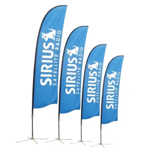 Custom Printed Advertising Feather Flag Banner with Spike Base