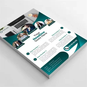 Custom Printed Art Paper Leaflet Flyers Brochures, Embossing and Offset Printing, Custom Logo