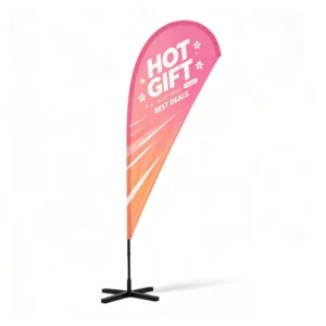 Custom Printed Banner Flag with Flexible Fiberglass Flagpole
