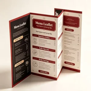 Custom Printed Bi-Fold Art Paper Brochure Catalog