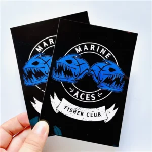 Custom Printed Big Fish Slogan Decorative Self-Adhesive Removable Waterproof Die-Cut Stickers