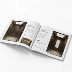 Custom Printed Booklet Brochure Magazine Catalogue, Glossy Coated Paper, Varnishing