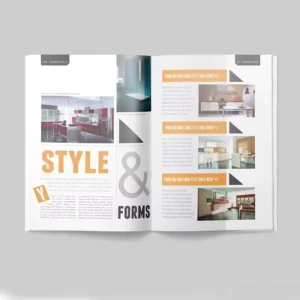 Custom Printed Brochure Leaflet Booklet Saddle Catalog Full Color Printing Business Pamphlet