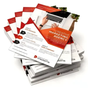 Custom Printed Business Flyers Brochures, A4 or A5 Cardboard Paper, Embossing or Debossing, Glossy or Matt Lamination, Custom Logo