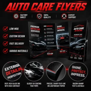 Custom Printed Business Full Color Flyers Brochures Full Color Coated Paper Custom Logo Promotion Print on Demand