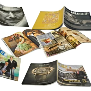 Custom Printed Catalog Brochure Booklet Magazine in Newsprint Fancy Paper and Corrugated Board
