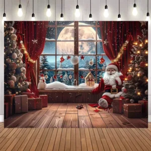 Custom Printed Christmas Birthday Christian Party Wall Backdrop Flag Banner with Eyelets