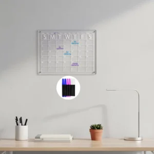 Custom Printed Clear Acrylic Magnetic Dry-Erase Calendar Board for Meeting Room