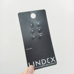 Custom Printed Clear PVC Necklace and Earring Cards with Holes