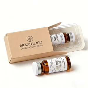 Custom Printed Coated Paper Chemical-Resistant Label for 30 ml Peptide Vial