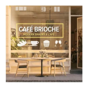 Custom Printed Coffee Shop Glass Window Transfer Decals
