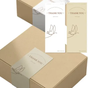Custom Printed Corrugated Kraft Paper Mailer Boxes with Label Stickers