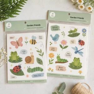 Custom Printed Die-Cut Eco-Friendly Kawaii Bright-Effect Advertising Stickers