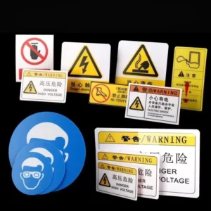 Custom Printed Die-Cut Laser PVC Adhesive Film Labels, Reusable Glossy or Matte Number and Warning Stickers