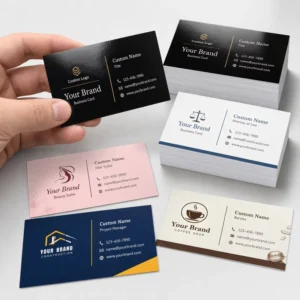 Custom Printed Double-Sided Business Cards with Logo, Matte or Glossy Finish, 500 PCS