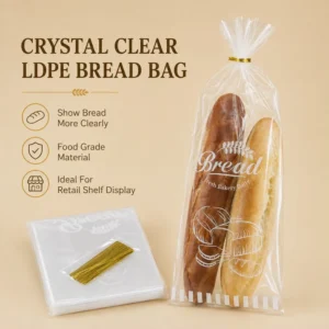 Custom Printed Durable Heat Seal Side Gusset Food Packaging LDPE Plastic Bag
