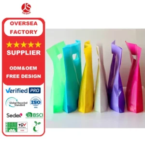 Custom Printed Eco-Friendly Die-Cut Plastic Shopping Bags for Clothing and Merchandise