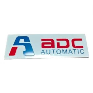 Custom Printed Embossed Aluminum Nameplate with Adhesive Backing