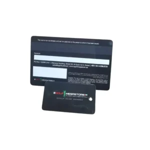 Custom Printed Embossed PVC Magnetic Business Card and VIP Membership Key Tag with Die-Cut Punch Hole, Barcode and QR Code, OEM/ODM
