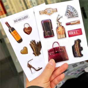 Custom Printed Epoxy Resin 3D Domed Sticker Sheets, A5/A6, for Car Logos, Phone Cases, and Wedding Gifts