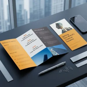 Custom Printed FSC Eco-Friendly Paper Brochure Flyer Leaflet Catalogue Offset DL Folder