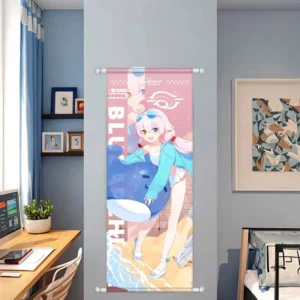 Custom Printed Fabric Wall Scroll Animation Poster Decorative Wall Hanging