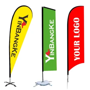 Custom Printed Feather Flag Teardrop Beach Flag Banner with Flagpole