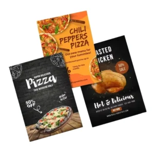 Custom Printed Flyer Trifold Brochure Instruction Manual Advertising Leaflet Takeout Menu Poster Fancy Paper