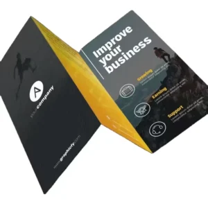 Custom Printed Foldable Flyers 3-Fold 4-Fold Custom Size Material and Thickness