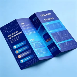 Custom Printed Folded Matte Art Paper User Manual Instruction Leaflet for Industrial Goods