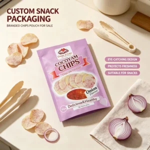 Custom Printed Food Grade Aluminum Foil Plastic Packaging Pouch for Potato Chips and Taro Chips
