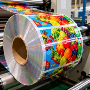 Custom Printed Food-Grade BOPP CPP PET Film Roll, 90mm 95mm 98mm 110mm, for Coffee, Tea, and Juice Packing