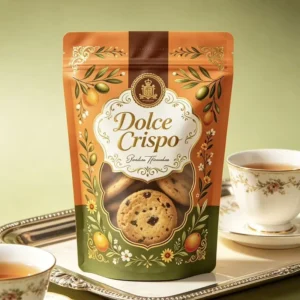 Custom Printed Food Ziplock Stand-Up Pouch with Window Food-Grade Mylar Bags for Cookies