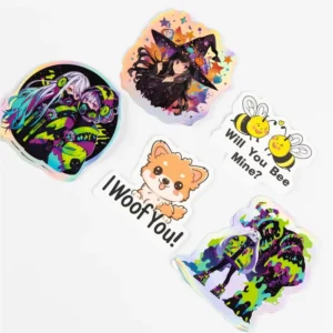 Custom Printed Glossy Waterproof Anti-UV PVC Die-Cut Vinyl Logo Stickers
