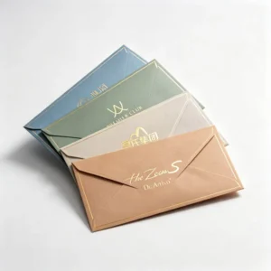 Custom Printed Gold Foil Stamped Art Paper Envelope for Business Invitations and Gift Cards