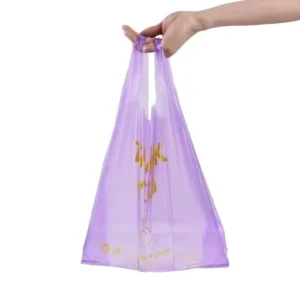 Custom Printed HDPE Clear T-Shirt Vest Grocery Plastic Bags for Supermarket Retail