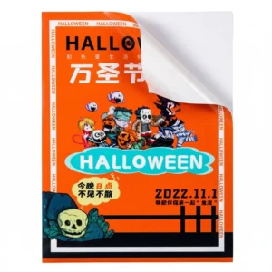 Custom Printed Halloween Heavy-Duty Vinyl Sticker Poster Large Self-Adhesive Wall Decal