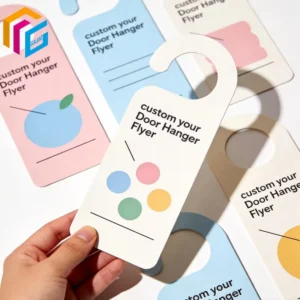 Custom Printed Kraft Paper 300gsm Hotel Door Hanger Flyer Business Card with Letterpress Printing