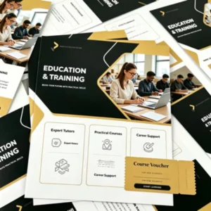 Custom Printed Kraft Paper Brochure Folded Flyer for Business Marketing Restaurant Menu Eco Packaging