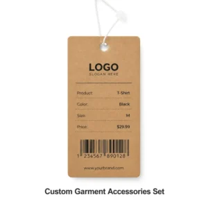Custom Printed Kraft Paper Hang Tags Simple Brand Logo Garment Labels for Casual Shoes and Clothes