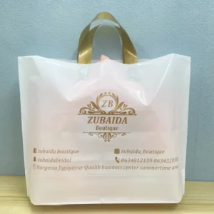 Custom Printed LDPE/HDPE Handle Plastic Die-Cut Shopping Bags for Clothing and Shoes