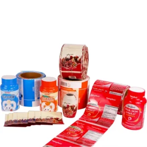 Custom Printed Label Rolls for Health Supplement and Beverage Bottle Packaging