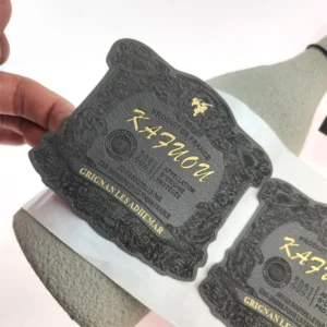 Custom Printed Leather Packaging Labels with Clear Logo for Perfume Candle Clothing and Bottle Packaging