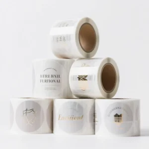 Custom Printed Logo Adhesive Roll Labels with Scratch-Off Feature for Manufacturer Packaging