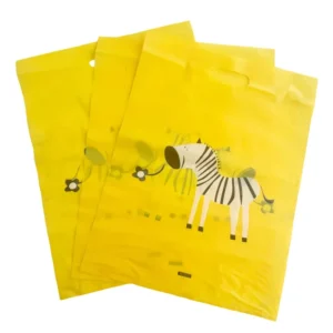 Custom Printed Logo Die-Cut Handle Plastic Shopping Bags, Recyclable Poly Bags for Clothes and Supermarkets