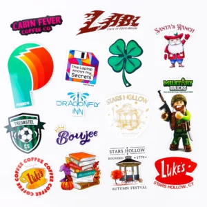 Custom Printed Logo Label Waterproof Cartoon Anime Die Cut Stickers Kiss Cut Vinyl Paper for Laptop Promotional Adhesive